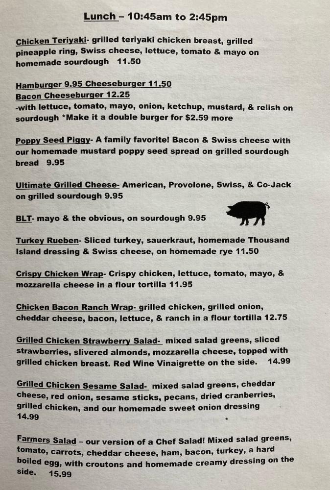 Heidi's Bakery & Cafe Menu image 2